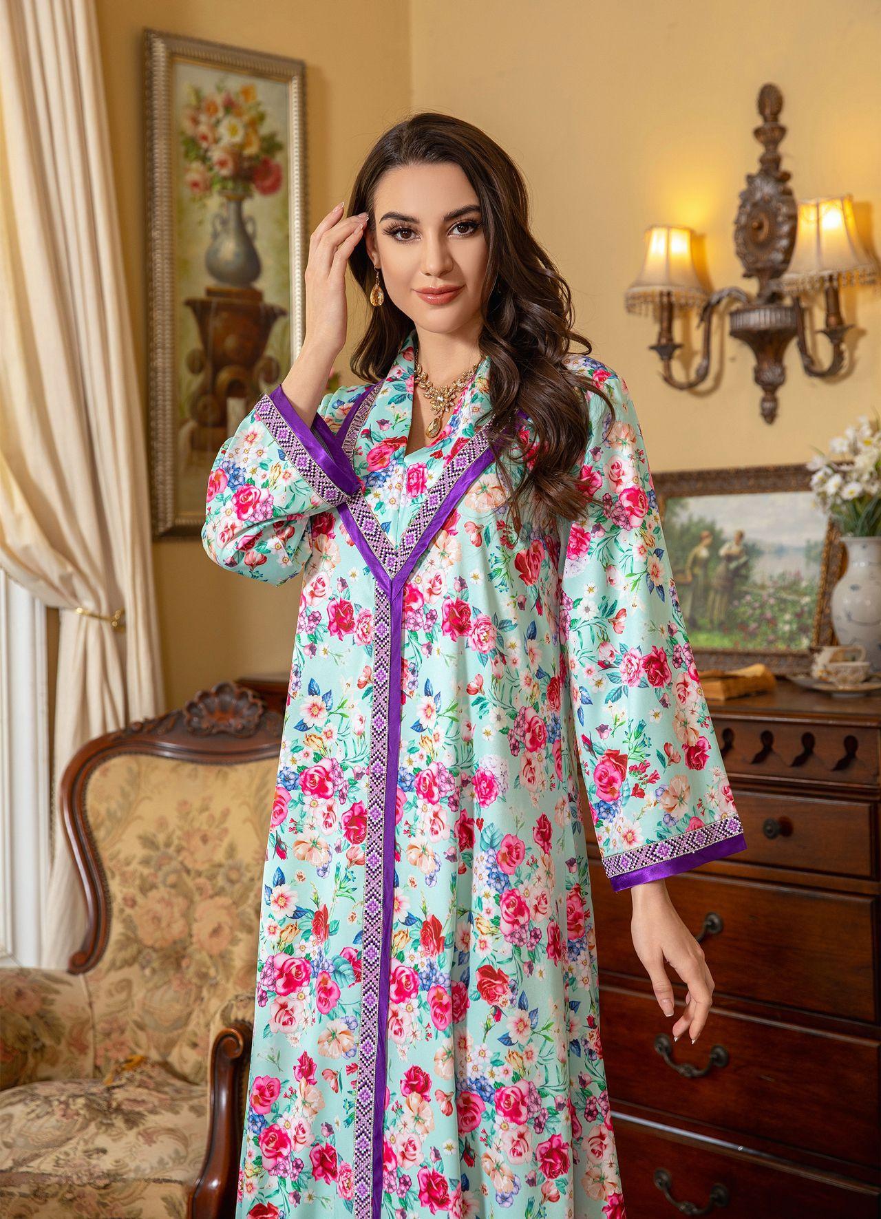 Robe à imprimé diamant tendance HASASERIES HS1079