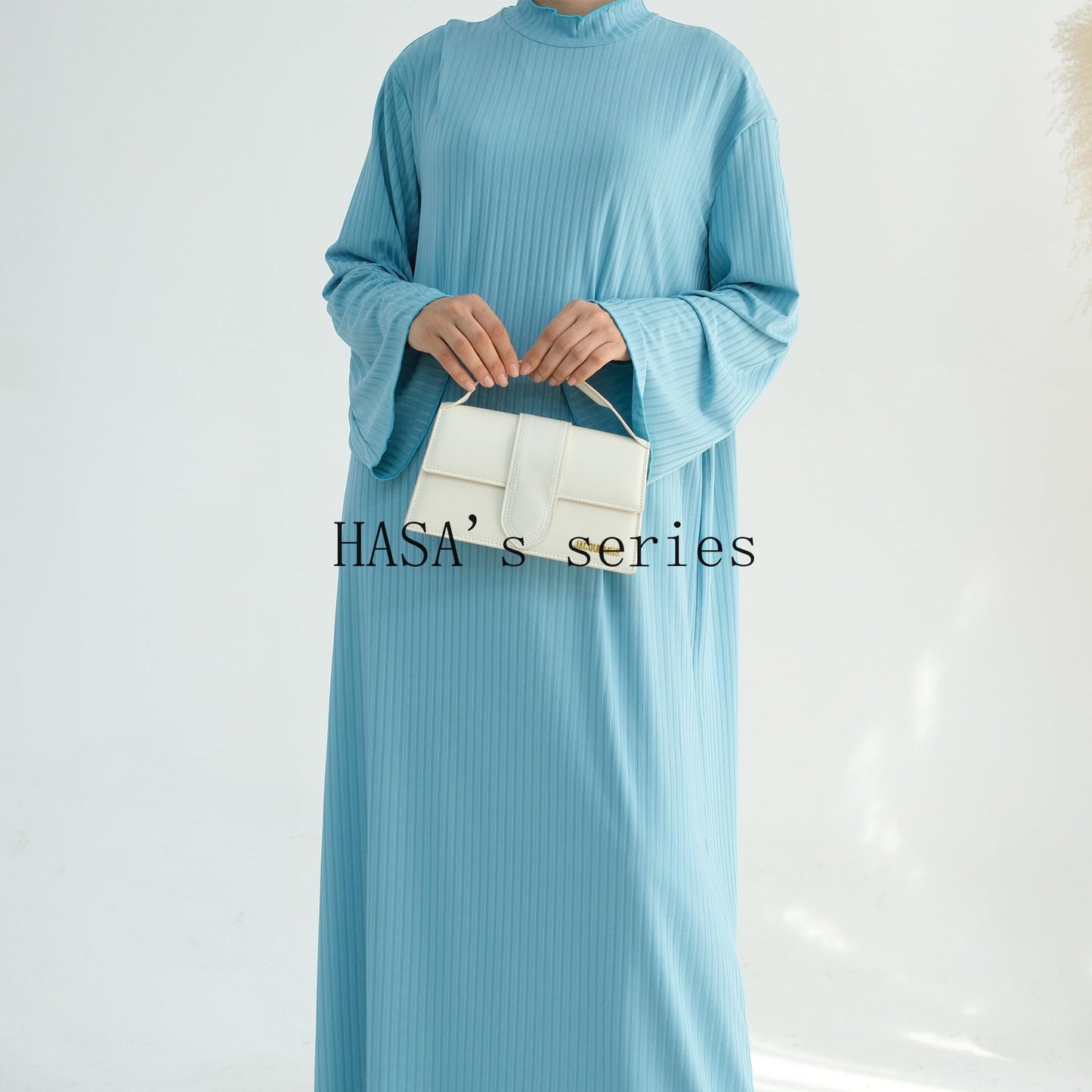 HS5509 Beautiful Stand Collar Dress Robe - Lightweight multi-color design, comfortable and stylish party  wear red dress thick  thigh 2  part bow  outfits