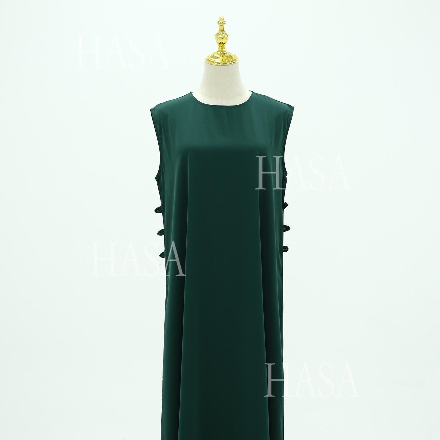 HS6470 Sleeveless Long Dress with Adjustable Back Lacing