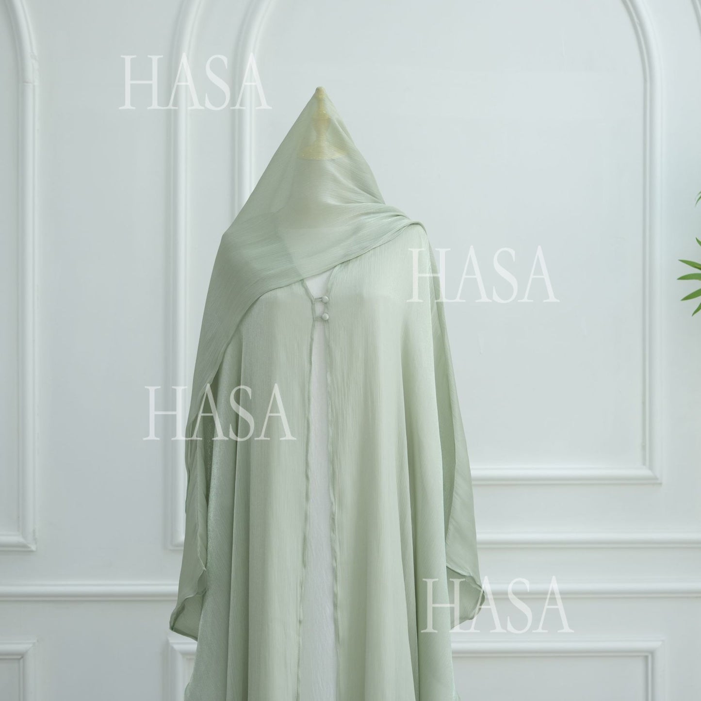 HS6534 Elegant Island Wrinkle Texture Solid Color Cardigan Robe