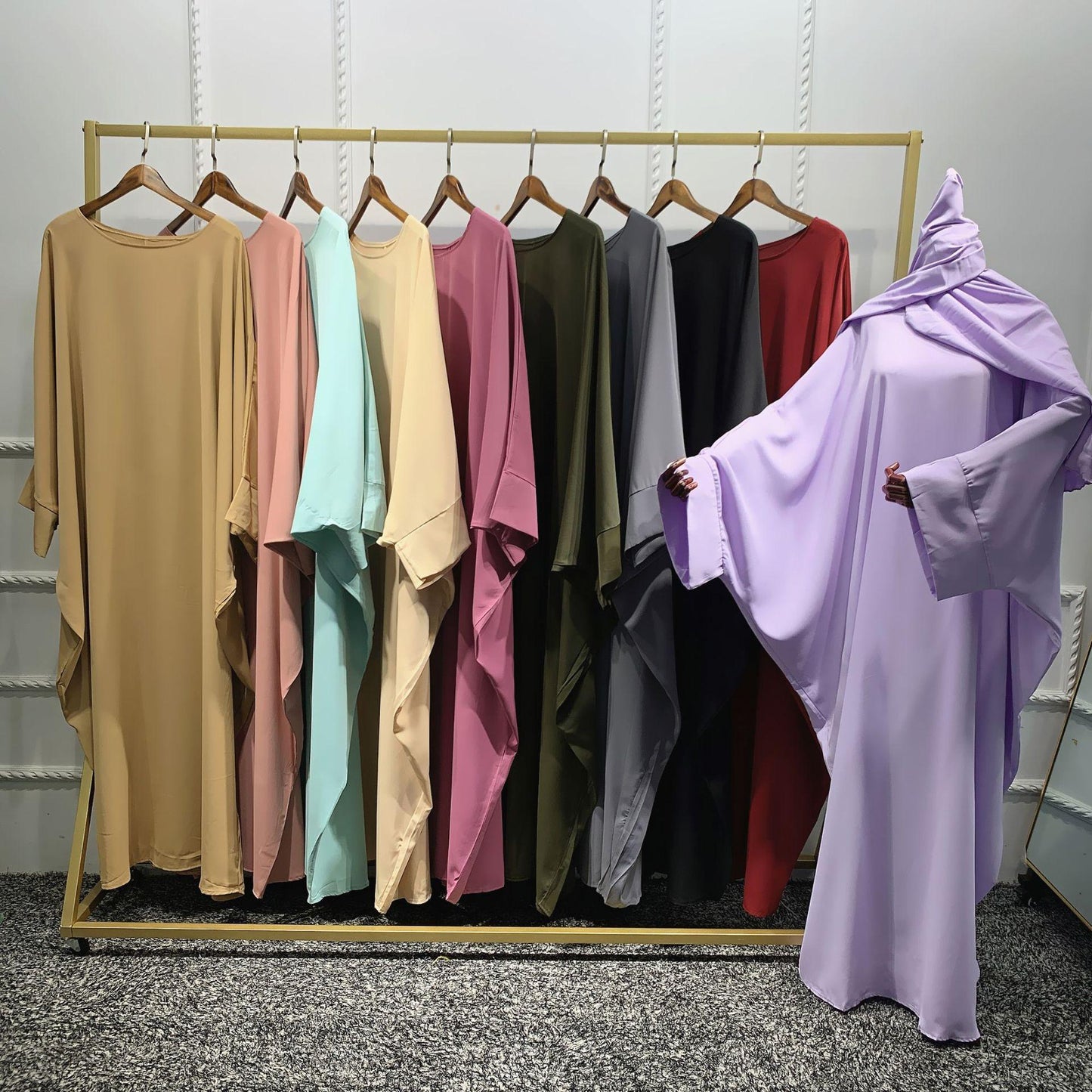 HASASERIES HS0726 Ensemble 2 pièces ROBE Hijab + Abaya