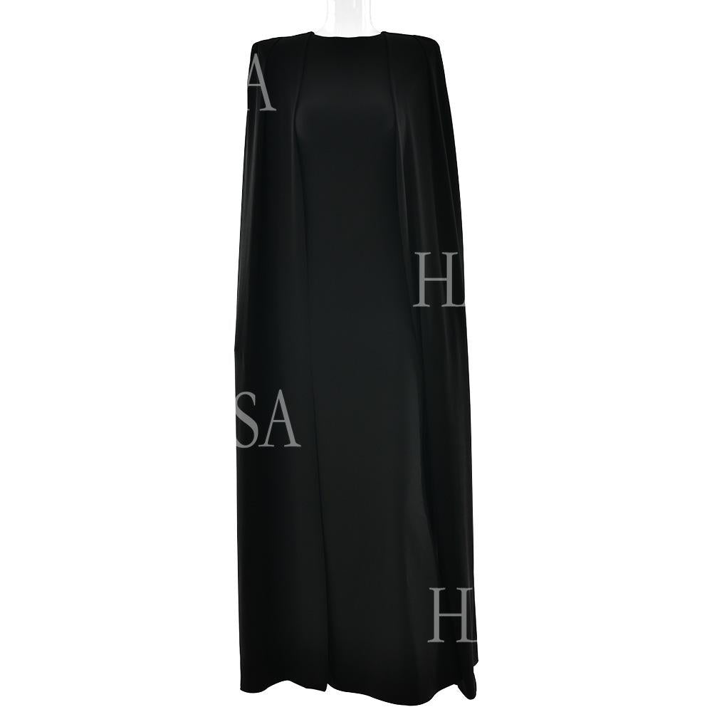 HASA HS6774 Luxury Long Sleeve Cape Style Bodycon Dress