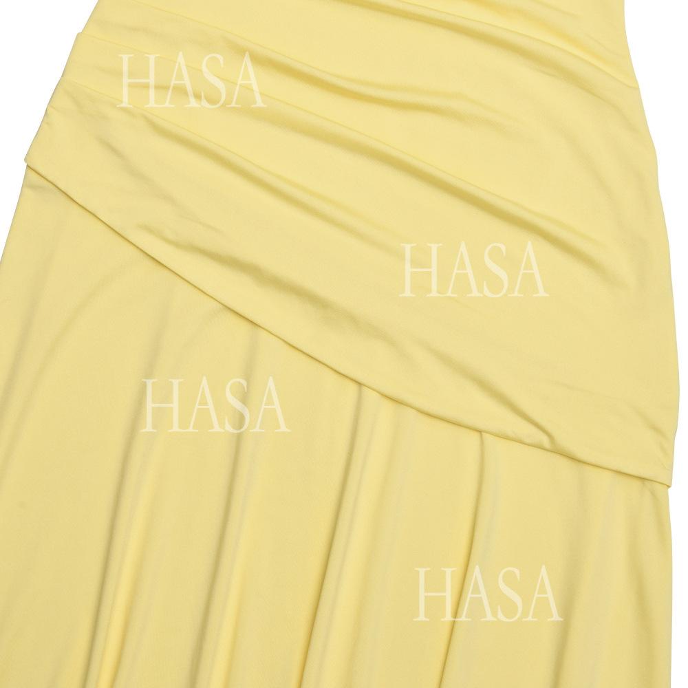 HASA HS6765 Elegant Sculpted Fit Maxi Dress