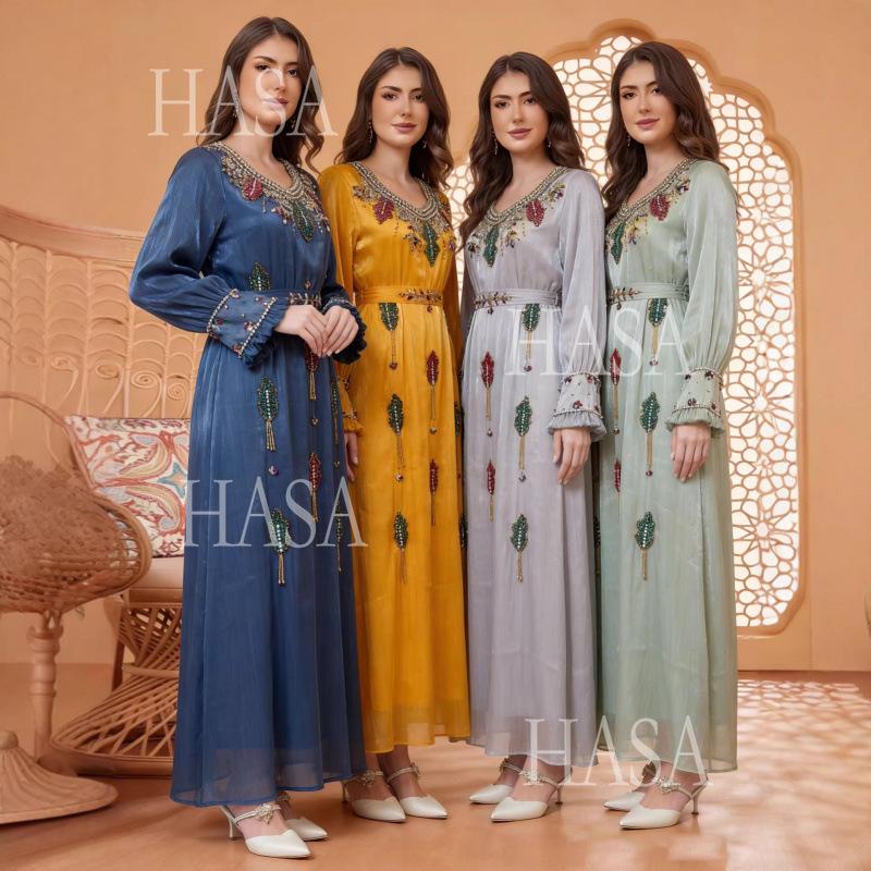 HASA HS6760 Elegant Flowing Occasion Abaya