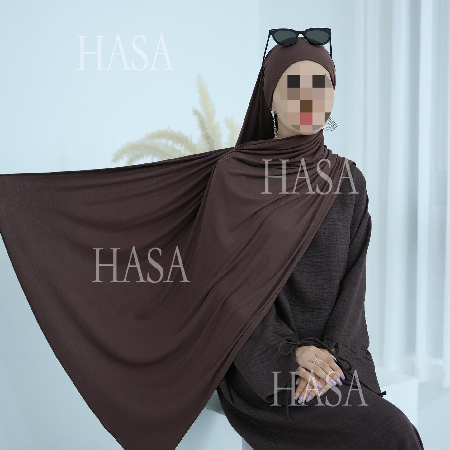 HS6554 Plain Modal Cotton Scarf with Lightweight Comfort