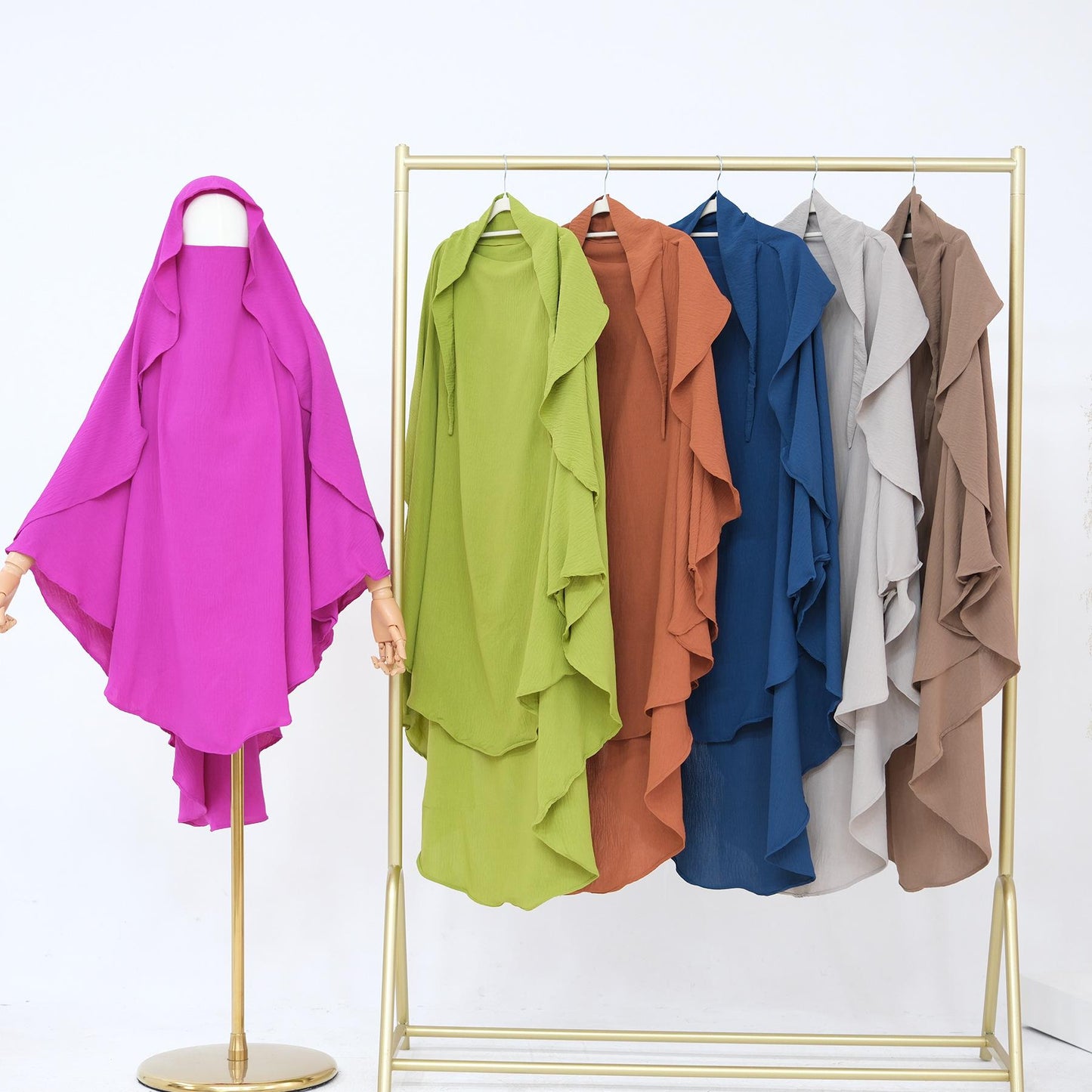 HS5441 Premium Multi-Color Solid Bandana - Loose Shawl Style circle  hijab