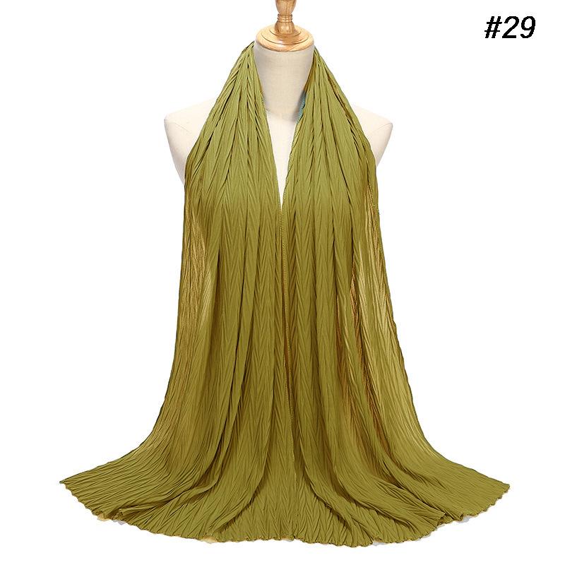 HASASERIES HS1137 Pearl Chiffon Baotou Scarf