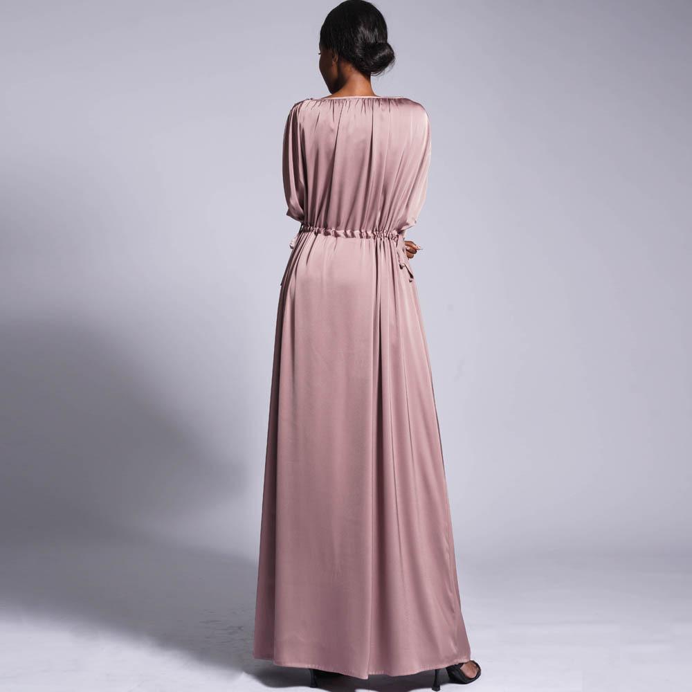 HASASERIES HS0435 Temperament Solid Color Raglan Dress
