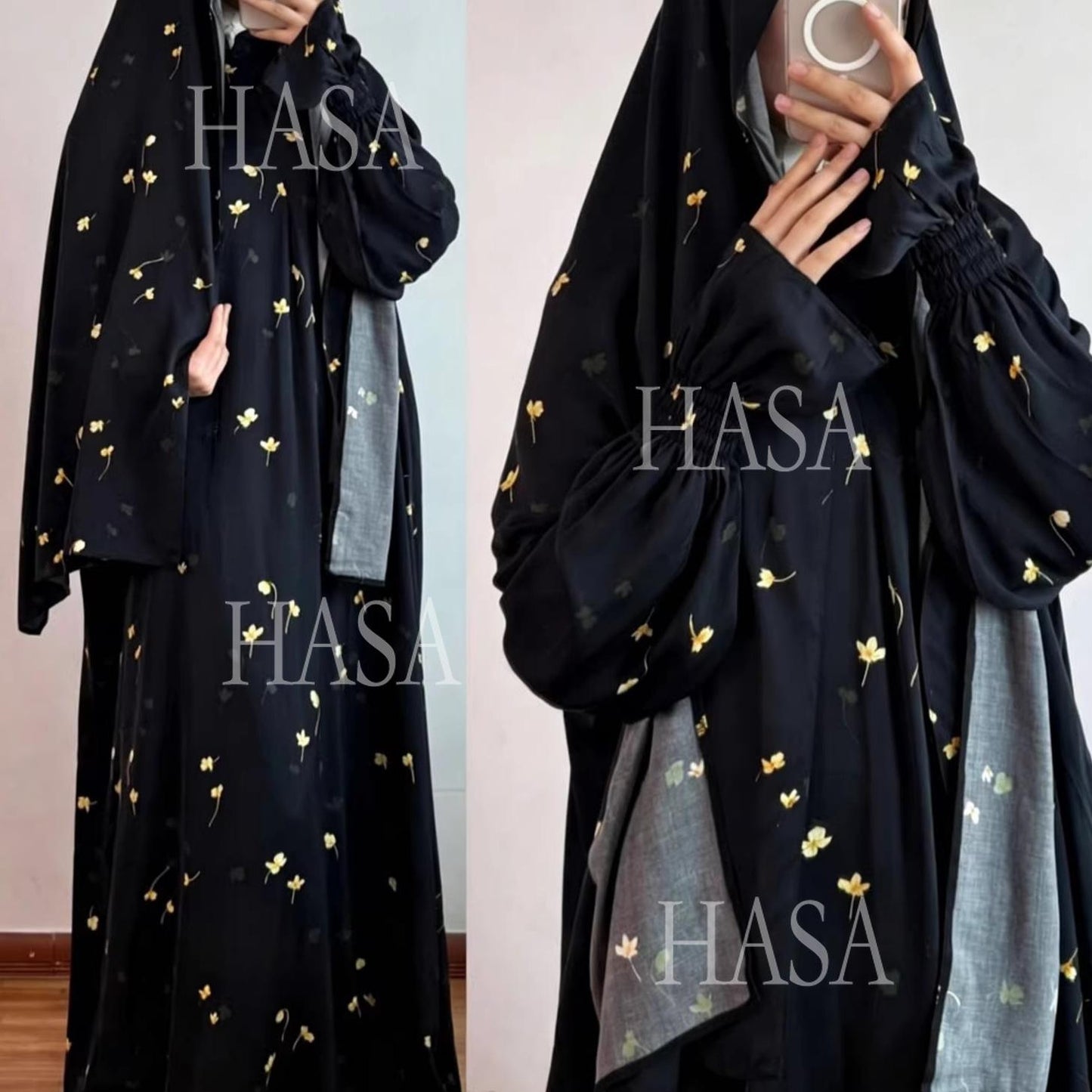 HASA HS6801 Luxury Modest Abaya with Soft Elegant Fit