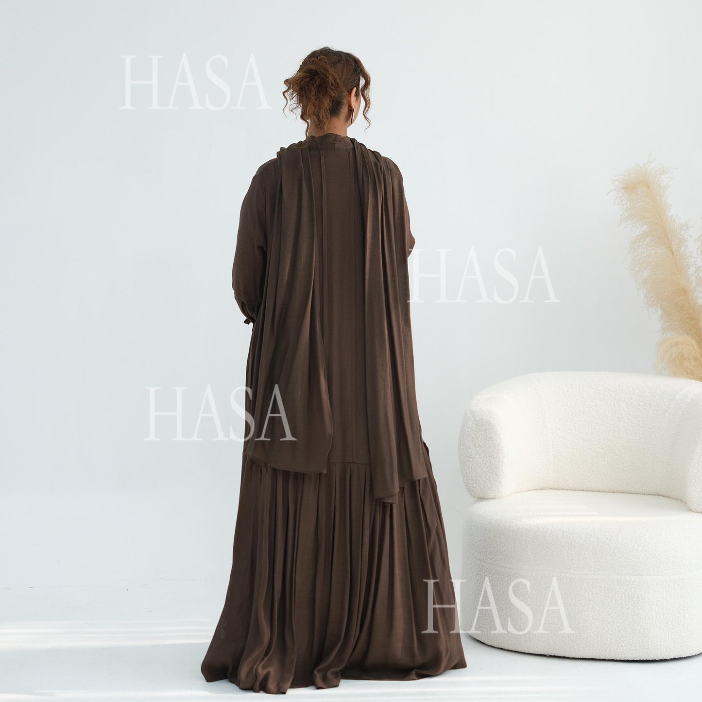 HASA HS6802 Flowy Abaya and Hijab Set You Will Love