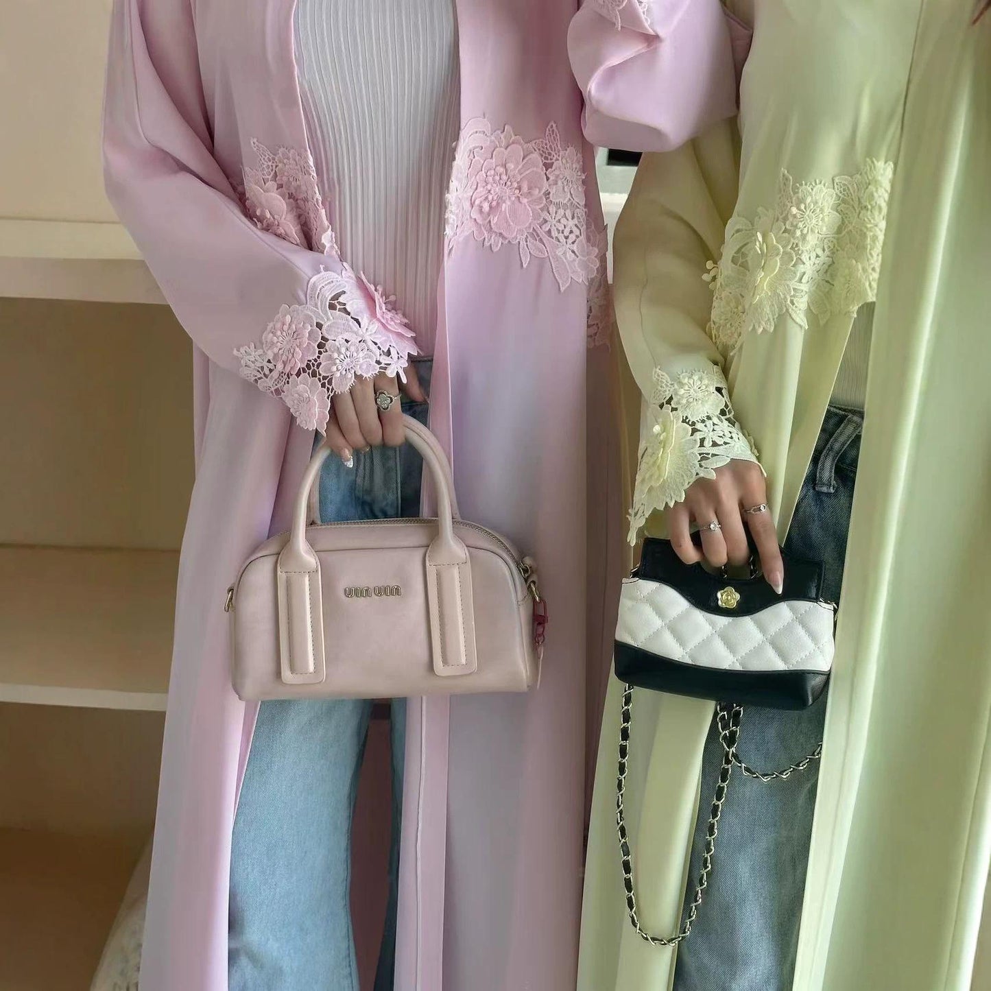 HASA HS6813 Loriya Exquisite Waist Pendulum Lace Long-sleeved Cardigan, Commuting Versatile Cross-border Long-sleeved Outer