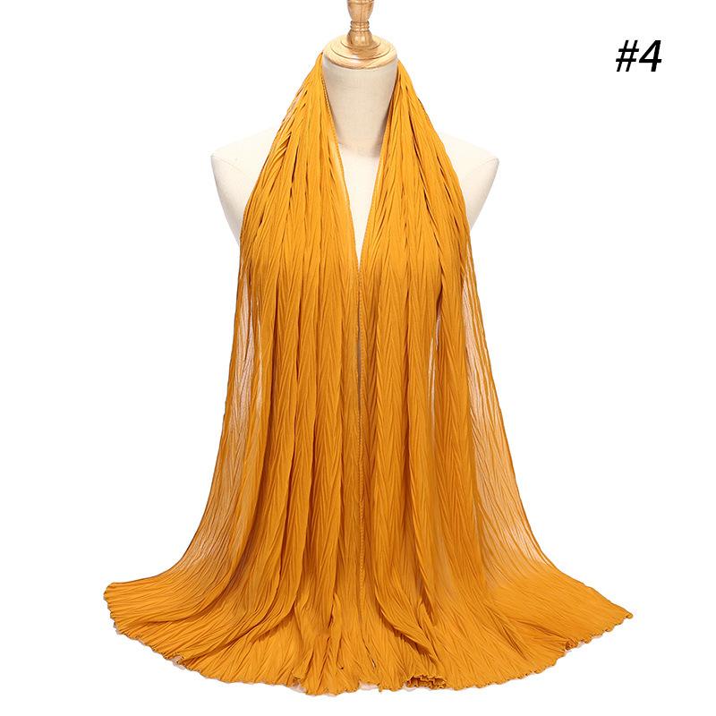 HASASERIES HS1137 Pearl Chiffon Baotou Scarf