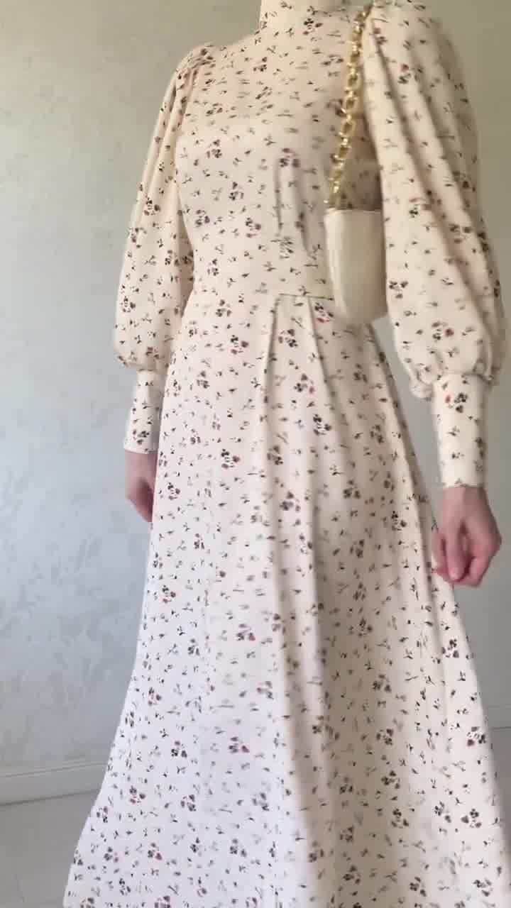 HASASERIES HS1027 Robe longue à lacets et motif floral