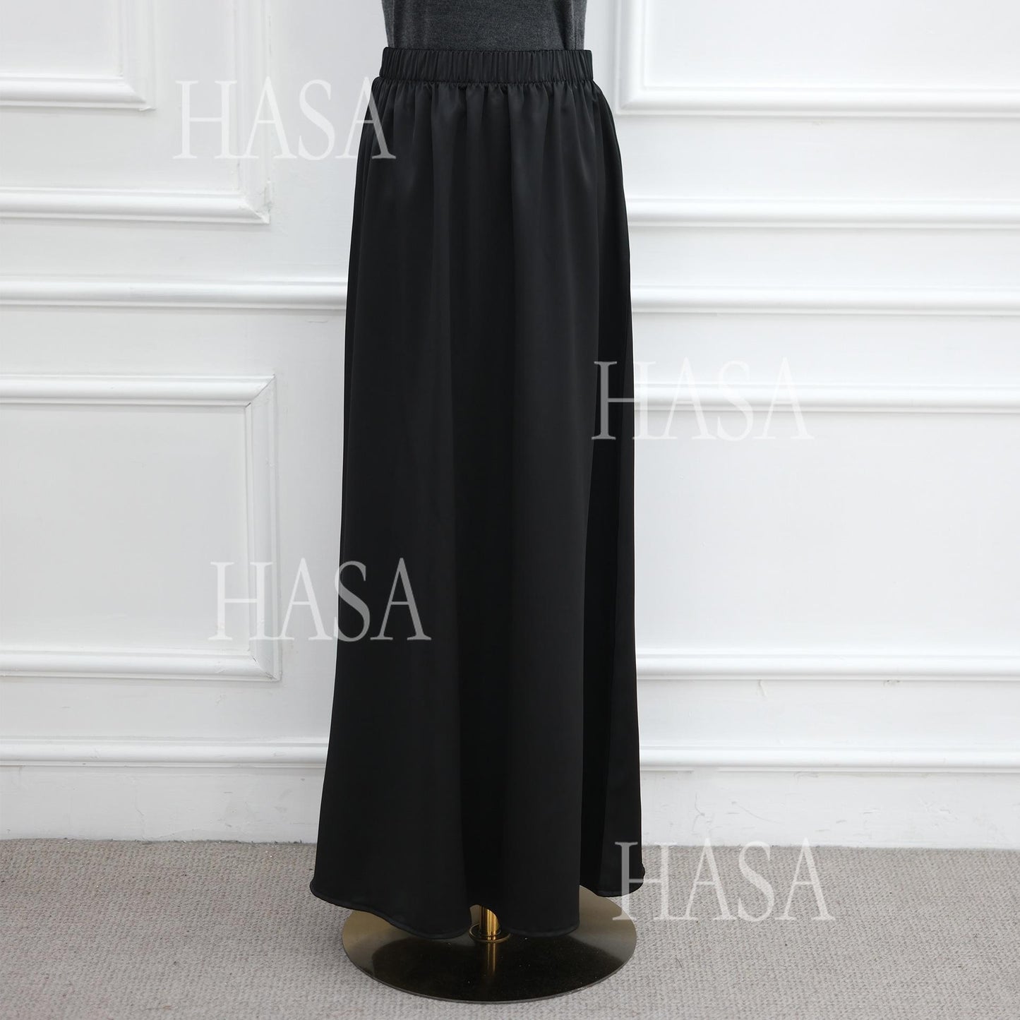 HASA HS6784 Soft Luxury Asymmetric Modest Top with Lace Detail
