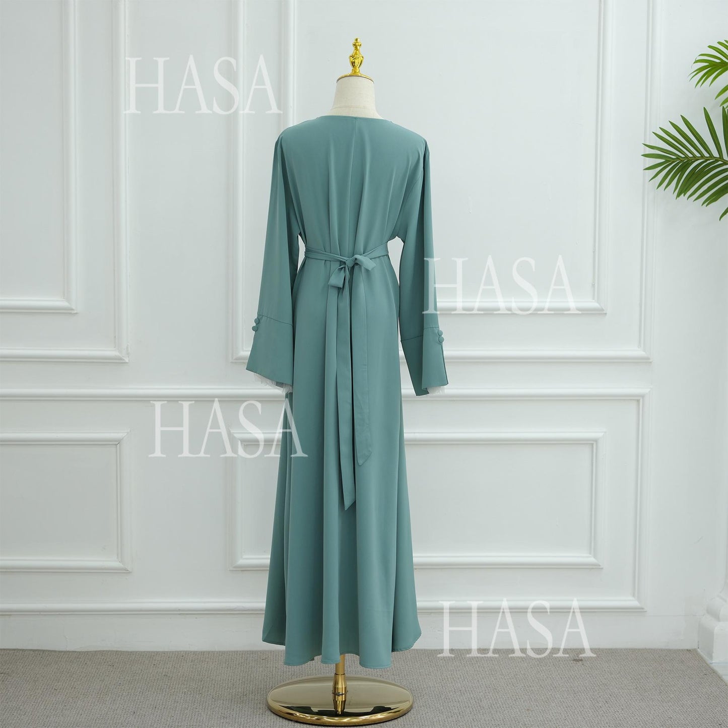 HASA's series HS6507 Simple style spliced lace robe dress (headscarf not included)