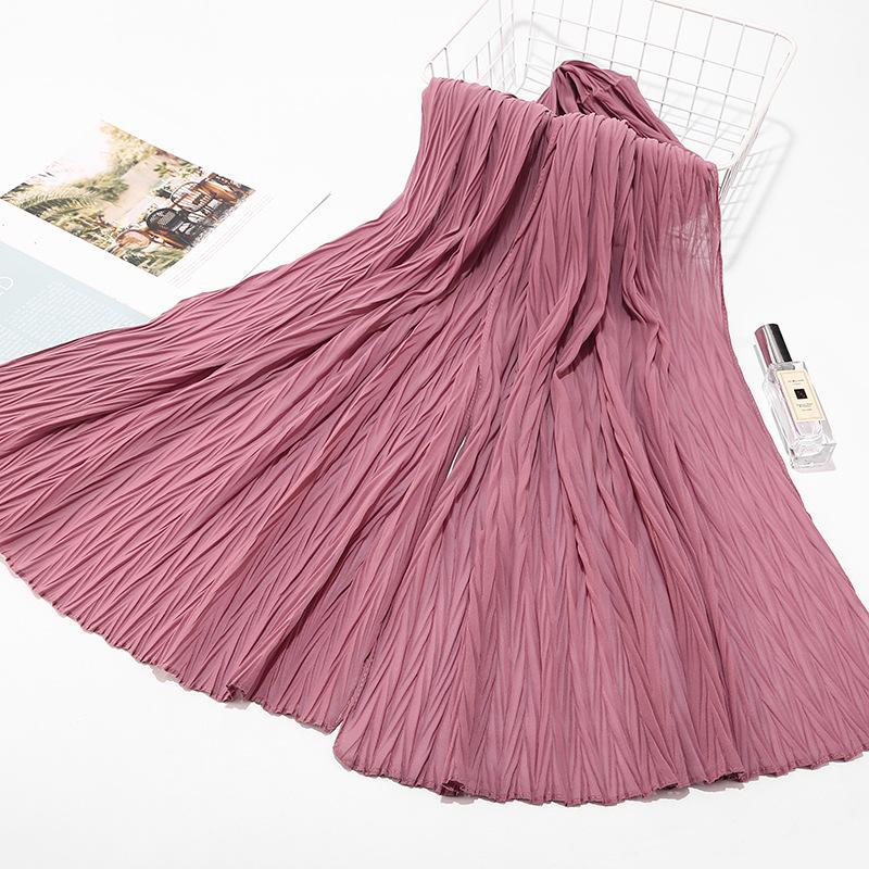 HASASERIES HS1137 Pearl Chiffon Baotou Scarf