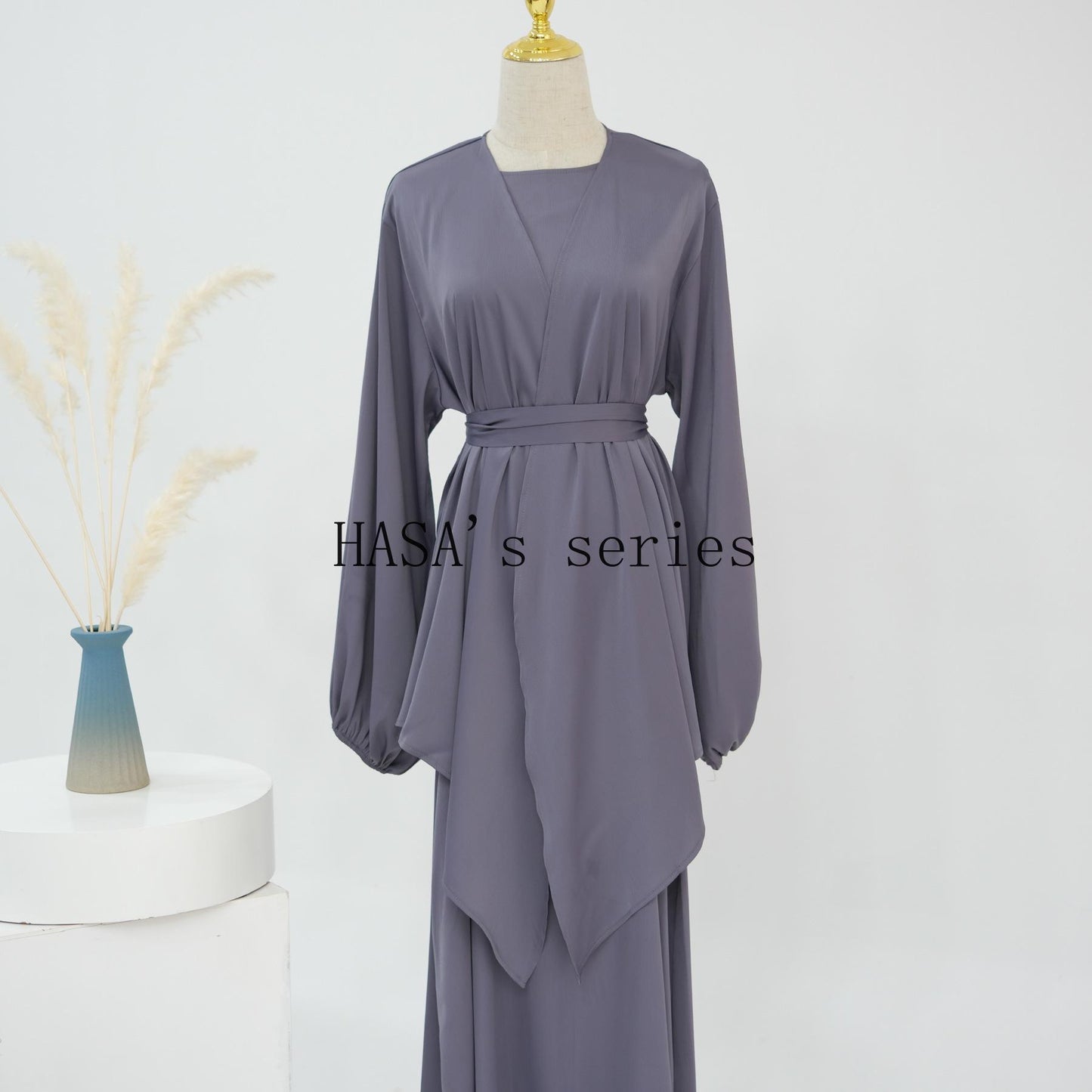 HS4845 Simple, Solid-color, Loose-fitting Two-piece Set, A Comfortable and Coordinated Outfit.