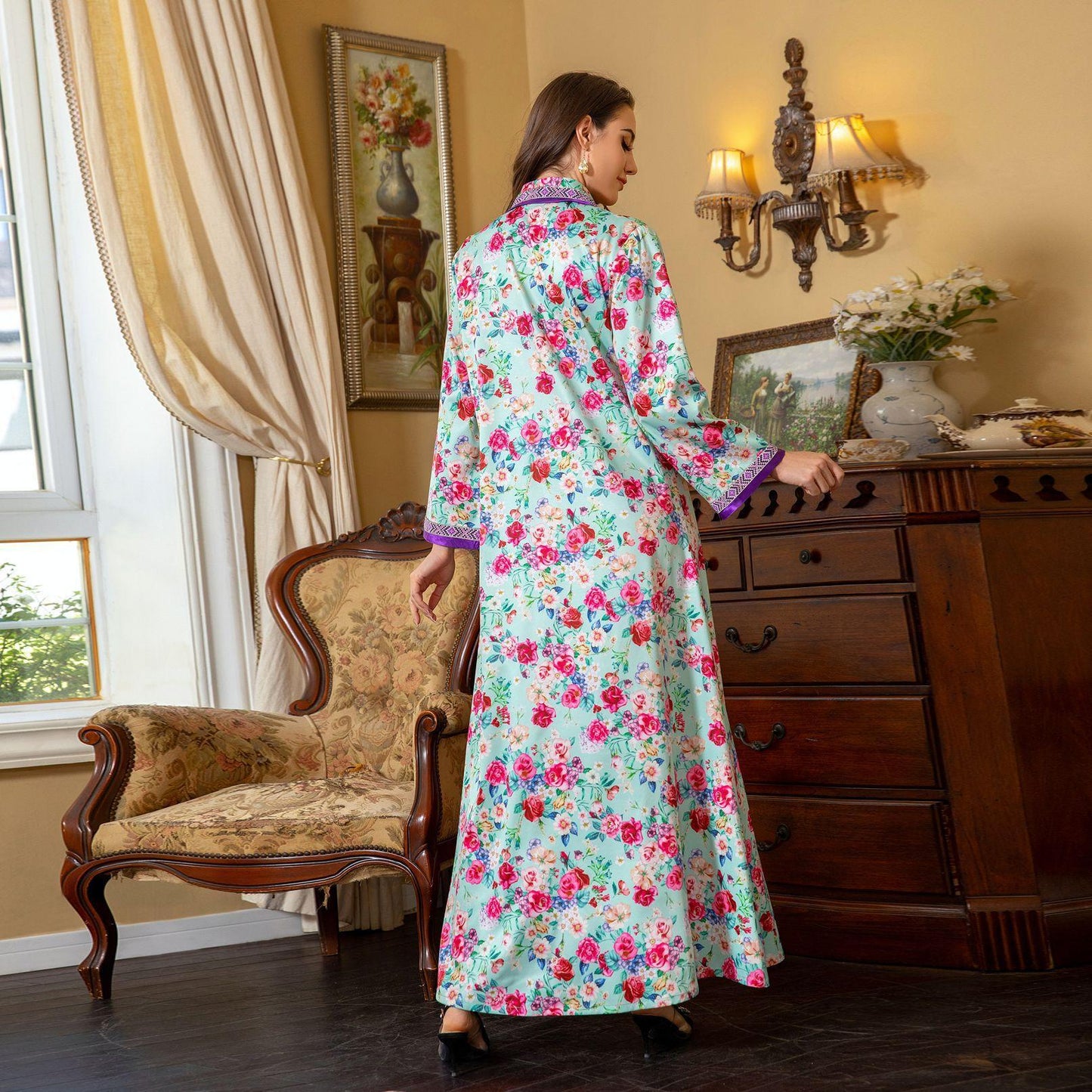 Robe à imprimé diamant tendance HASASERIES HS1079