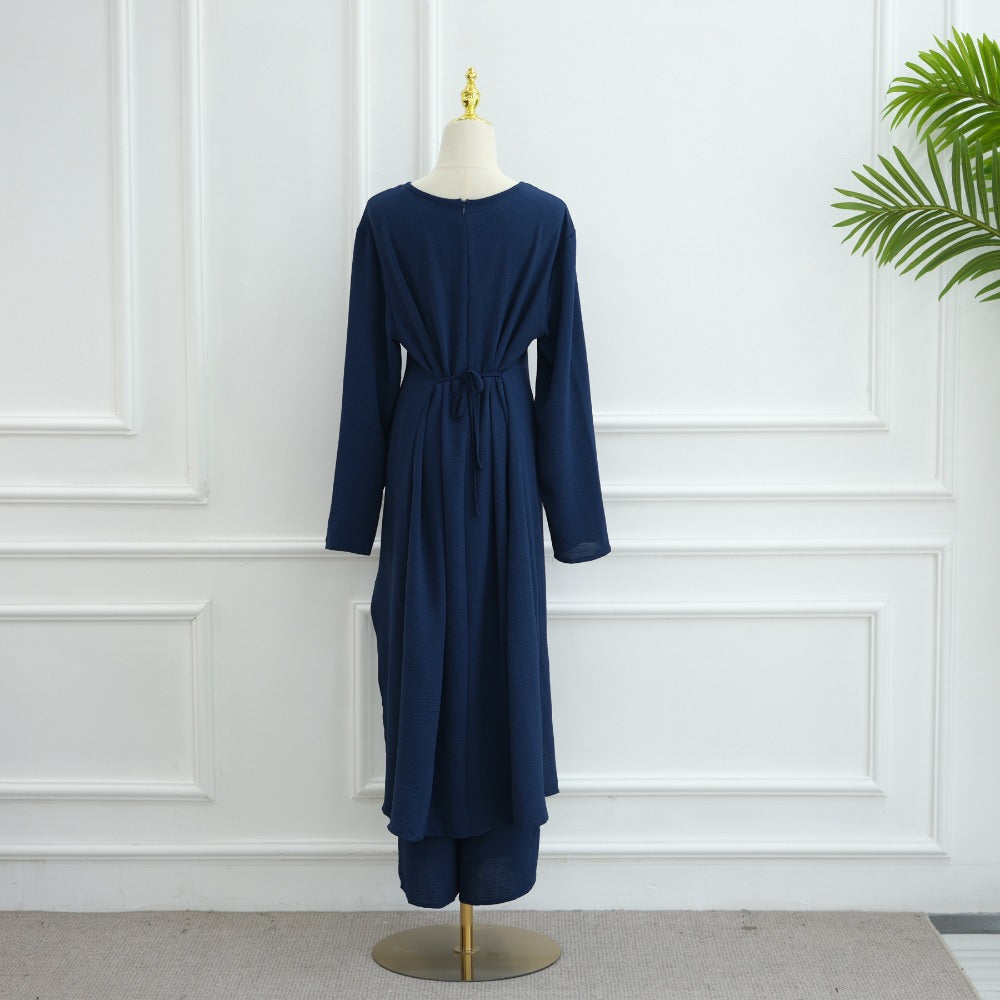 HS6605 Stylish asymmetrical two-piece set (with optional headscarf)