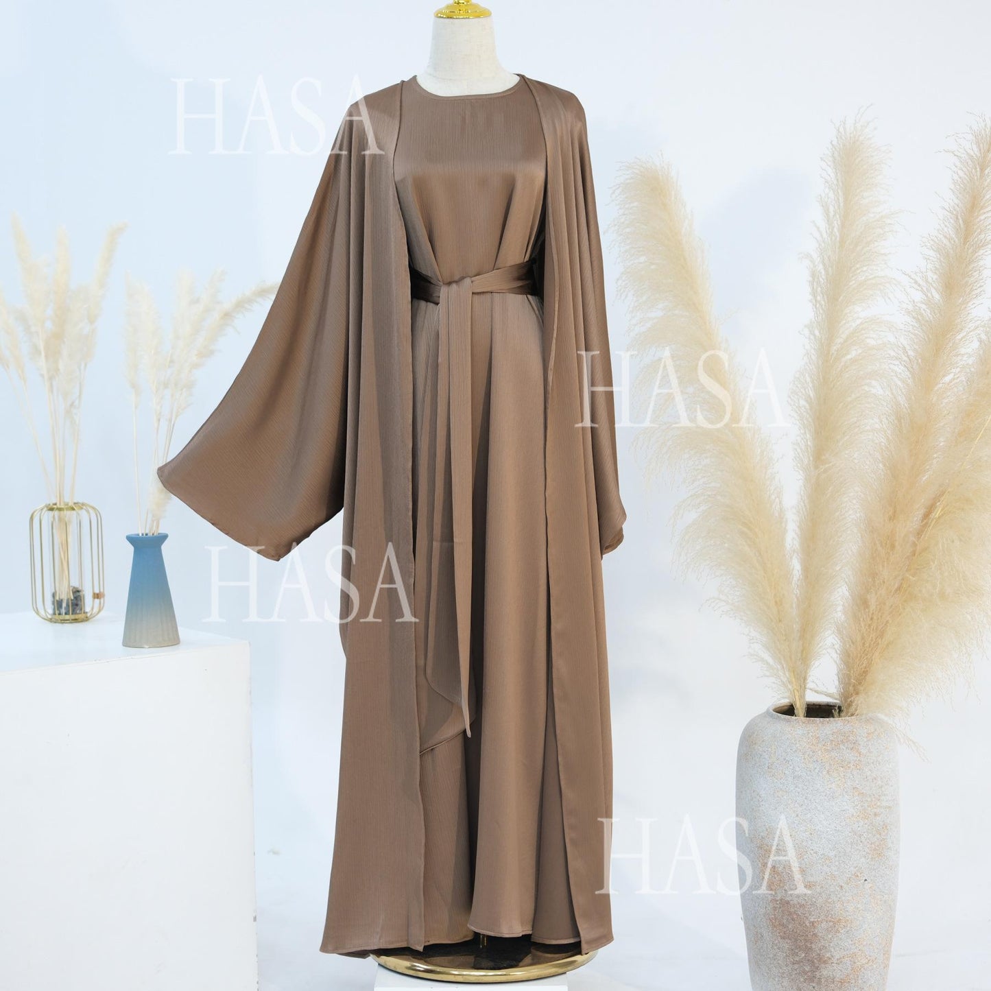 HS6575 Elegant Two-piece Cardigan Robe Set