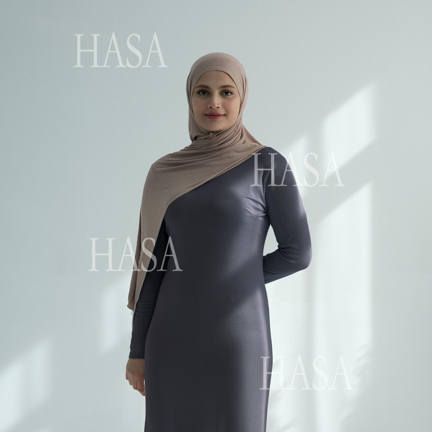 HS6565 Basic Solid Color Modal Cotton Long Dress