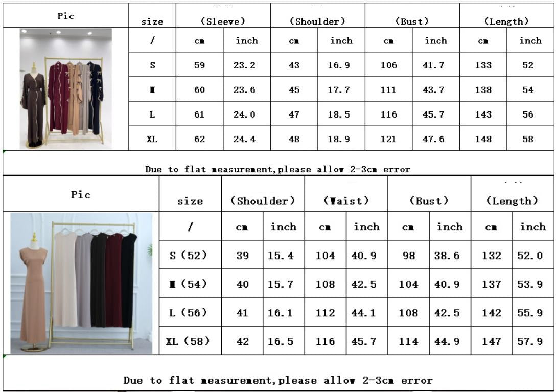 HS5883  A Two-piece Robe and Skirt Set with A Soft Bow and A Belt Design open abaya outfit