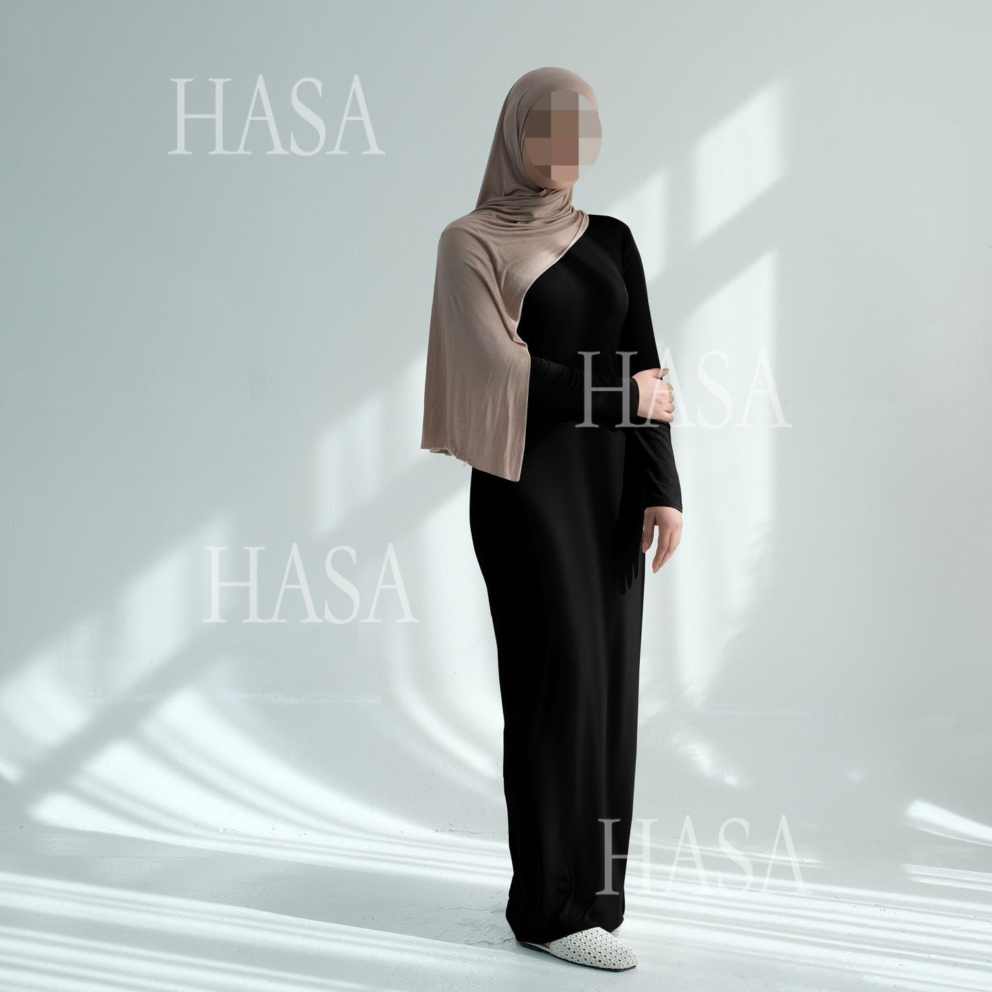 HS6565 Basic Solid Color Modal Cotton Long Dress
