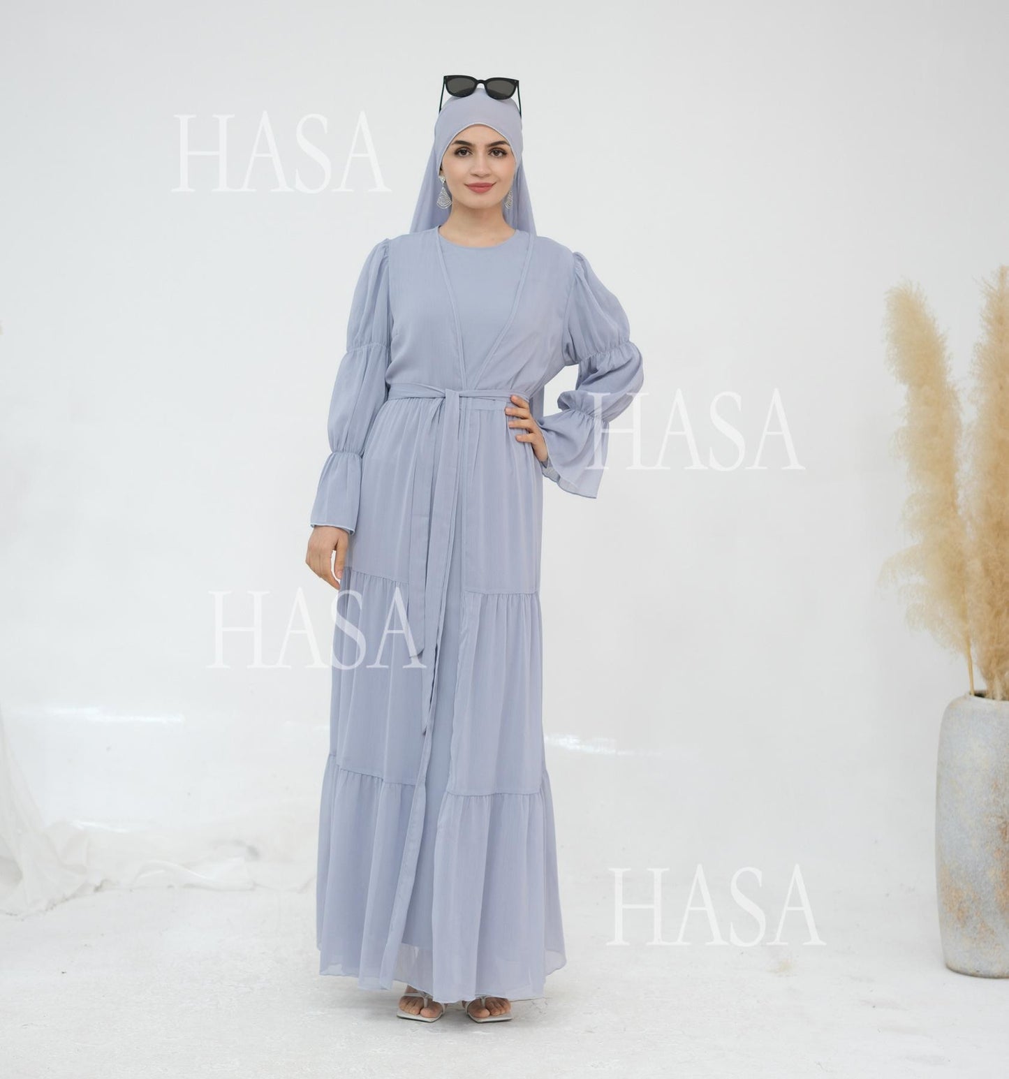 HS5881 Simple Two-piece Suit, A Dress Combination That Combines Comfort and Elegance closed abayas