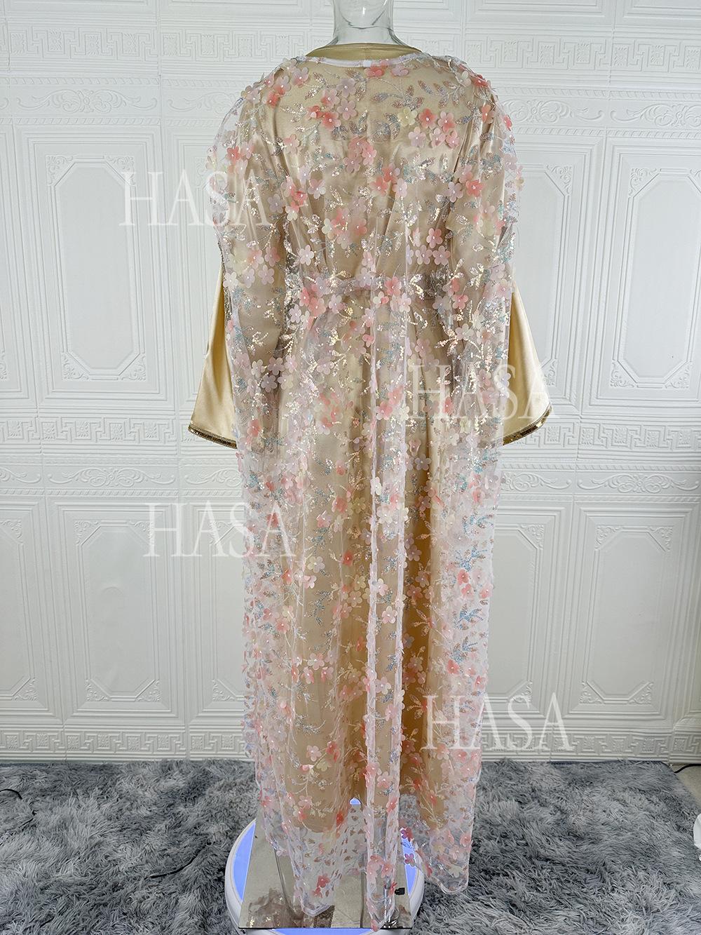 HASA HS6761 Elegant Occasion Ready Open Abaya Set
