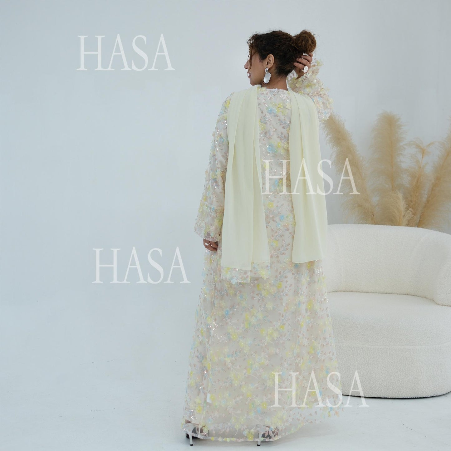 HASA HS6804 Premium Three Piece Abaya for Timeless Style