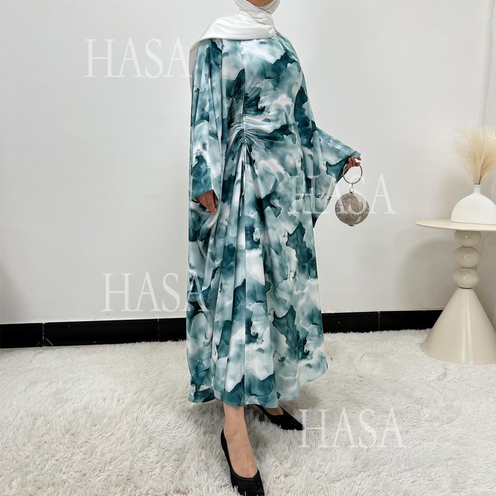 HS6502 Loose-fitting Printed Robe (headscarf Not Included)