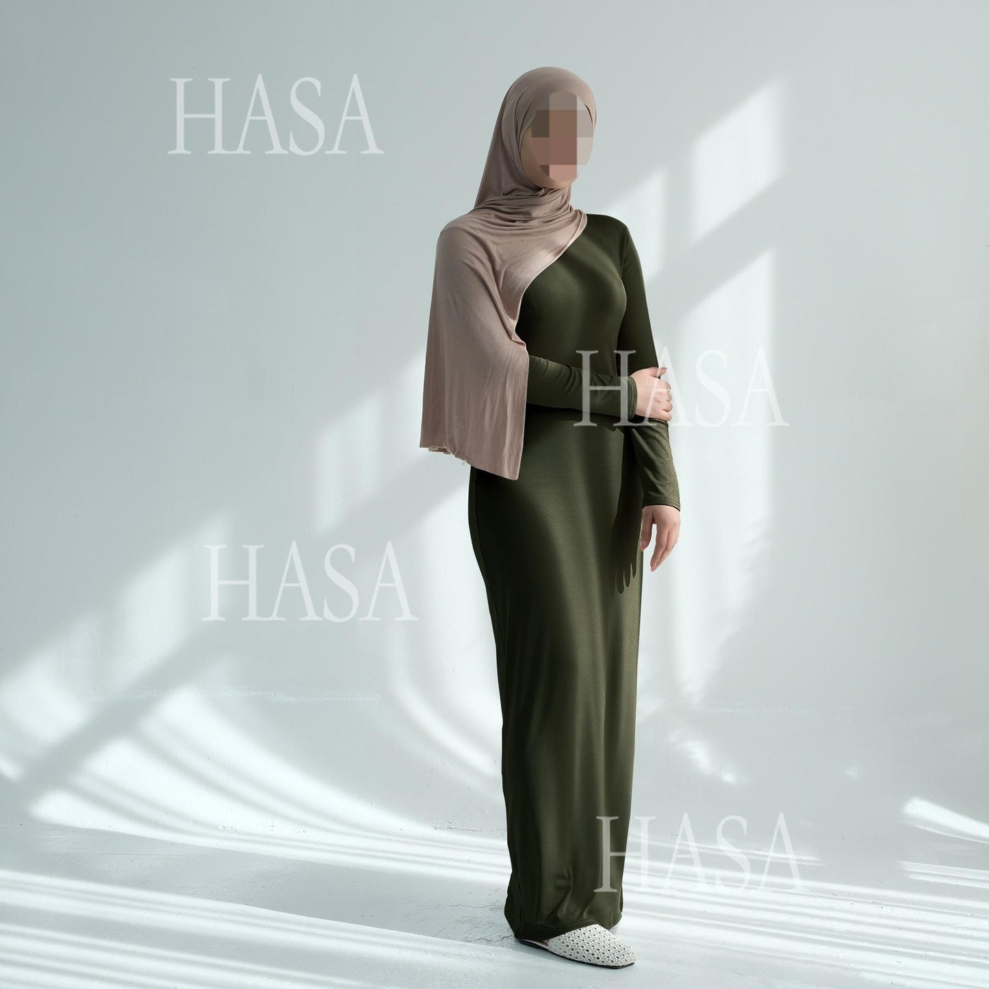 HS6565 Basic Solid Color Modal Cotton Long Dress