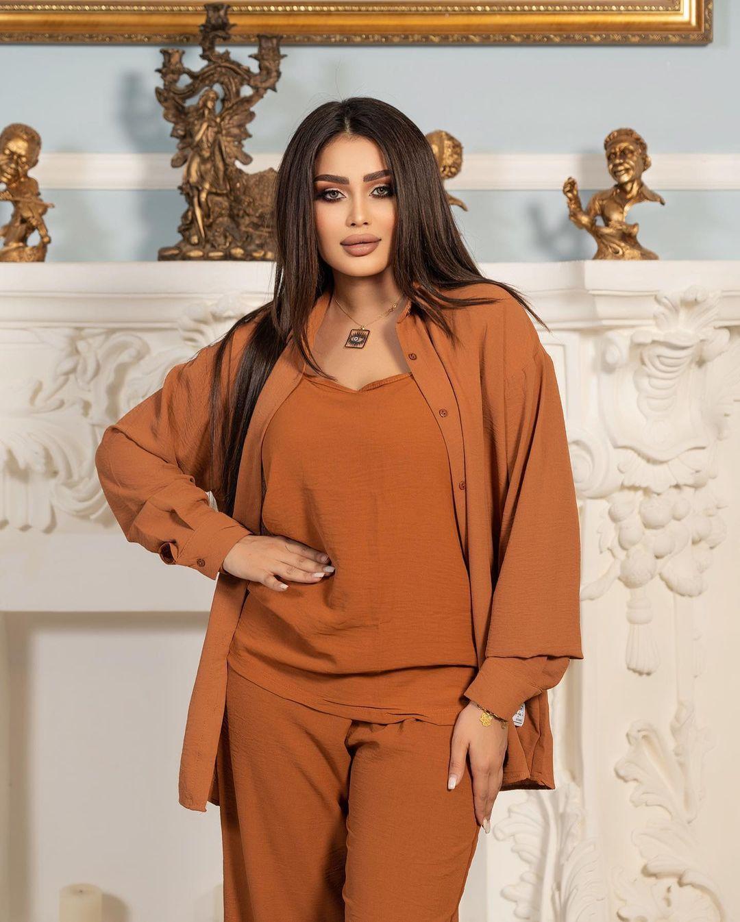 HASASERIES HS0829 3pcs Set Long Sleeved Shirt Vest and Pants