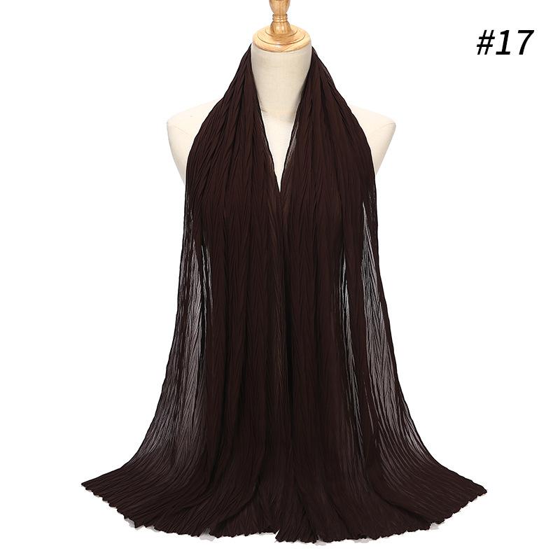HASASERIES HS1137 Pearl Chiffon Baotou Scarf
