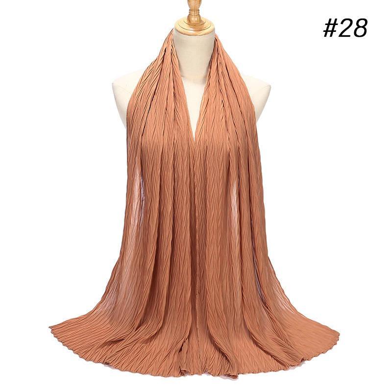 HASASERIES HS1137 Pearl Chiffon Baotou Scarf