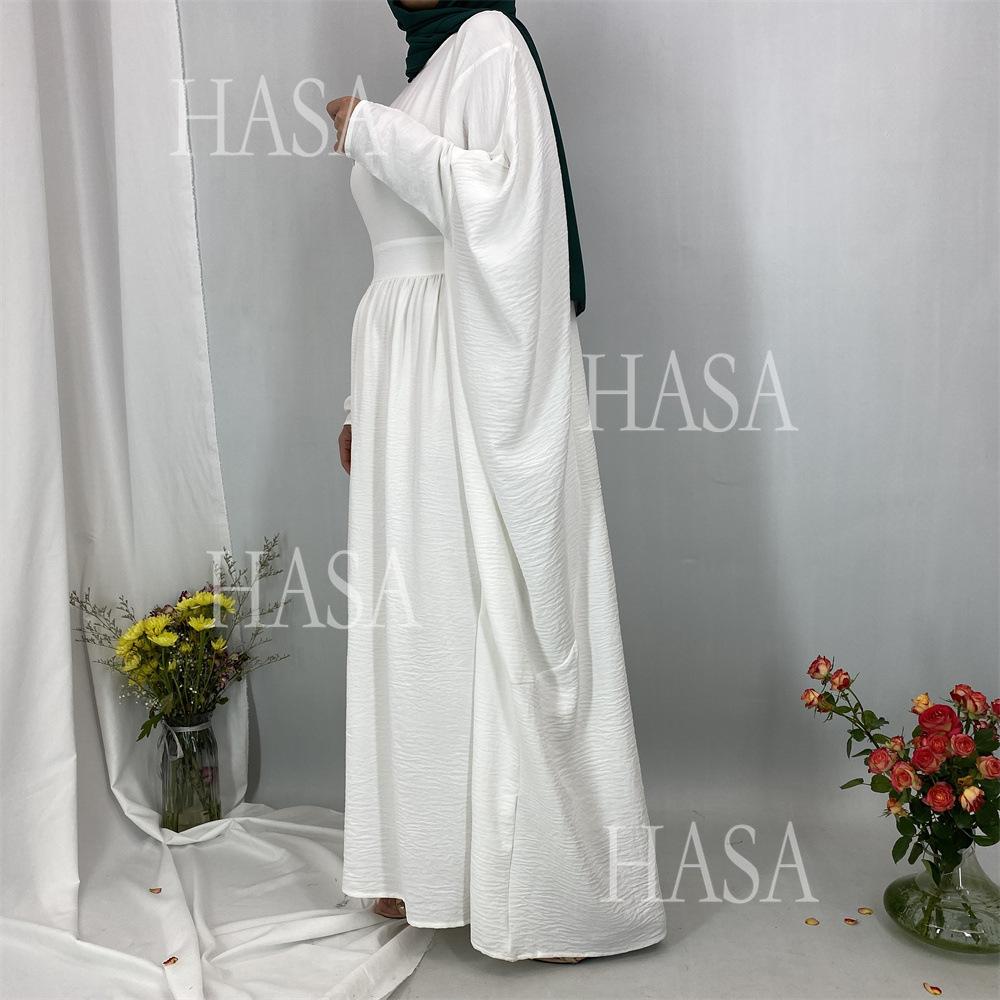 HS6586 Loose Turkish Pleated Dress, Fashionable Long Design