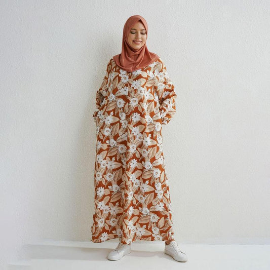 Robe longue d'été avec zip et poche