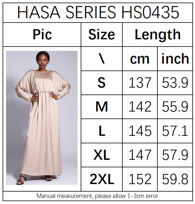 HS0435 Summer style front and back drawstring temperament dress solid color raglan sleeves ladies long skirt