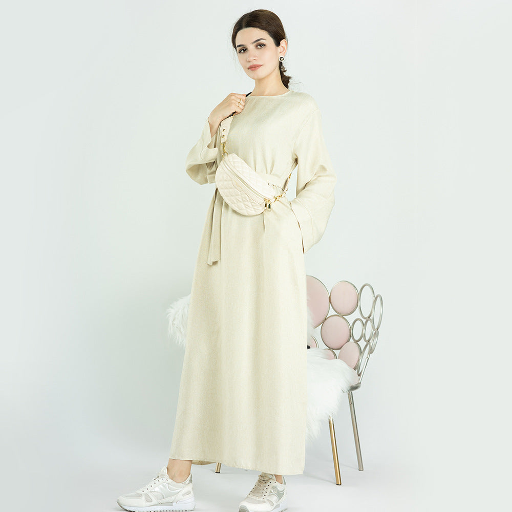 Robe de chambre décontractée de couleur unie HASASERIES HS0711
