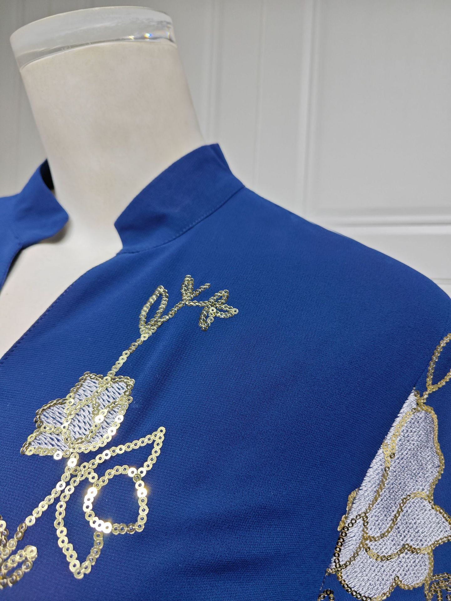 HS6649 Sequined Embroidered Tassel Long Robe, Elegant and Sophisticated Dress