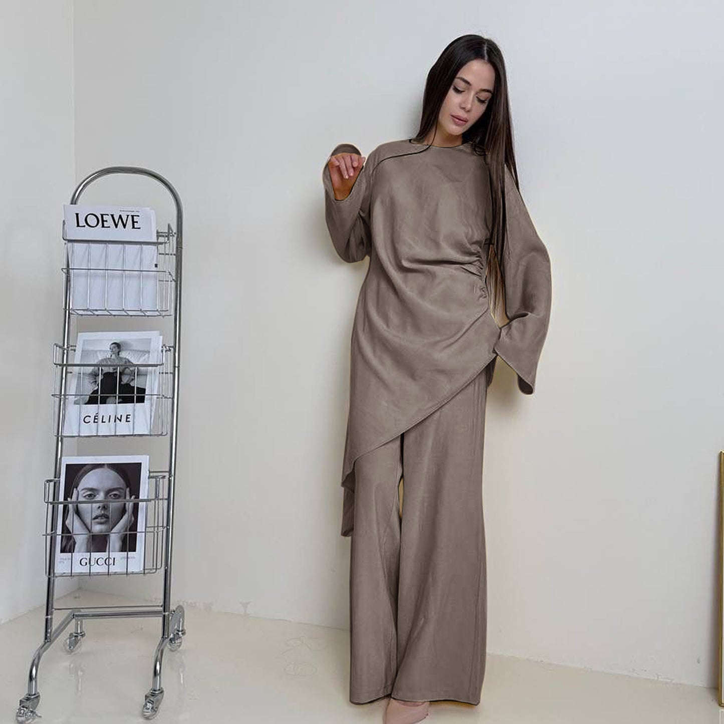 HS6606 Asymmetrical two-piece tunic (with optional headscarf)