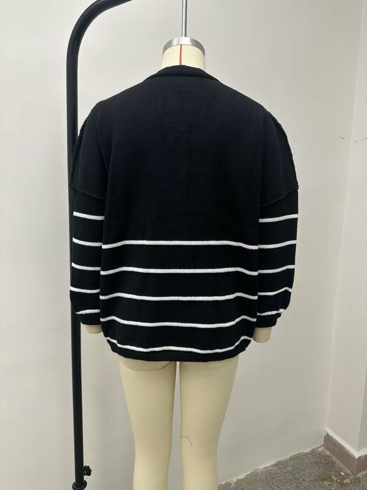 HS6673 Knitted Top Casual Loose-fitting Cardigan