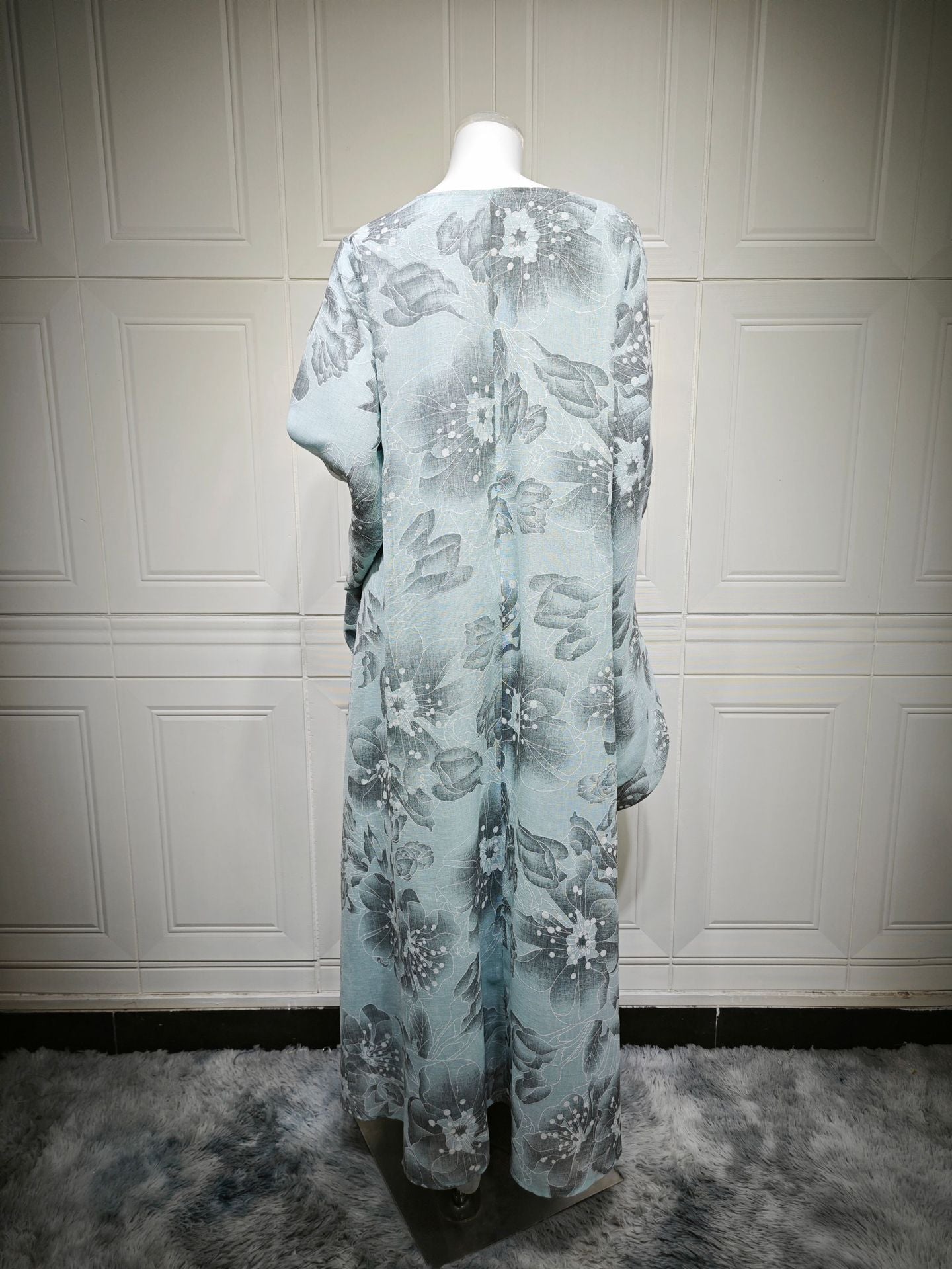 HS6639 Floral Appliqué Embroidered Long Dress