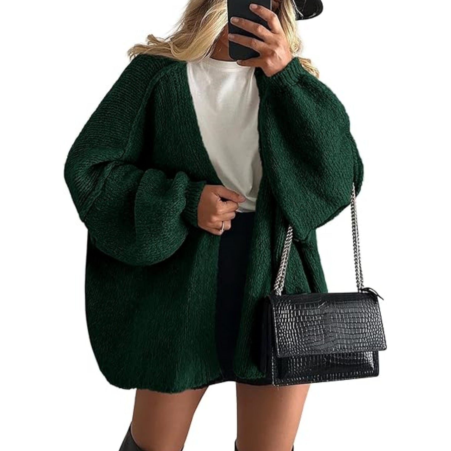 HS6673 Knitted Top Casual Loose-fitting Cardigan
