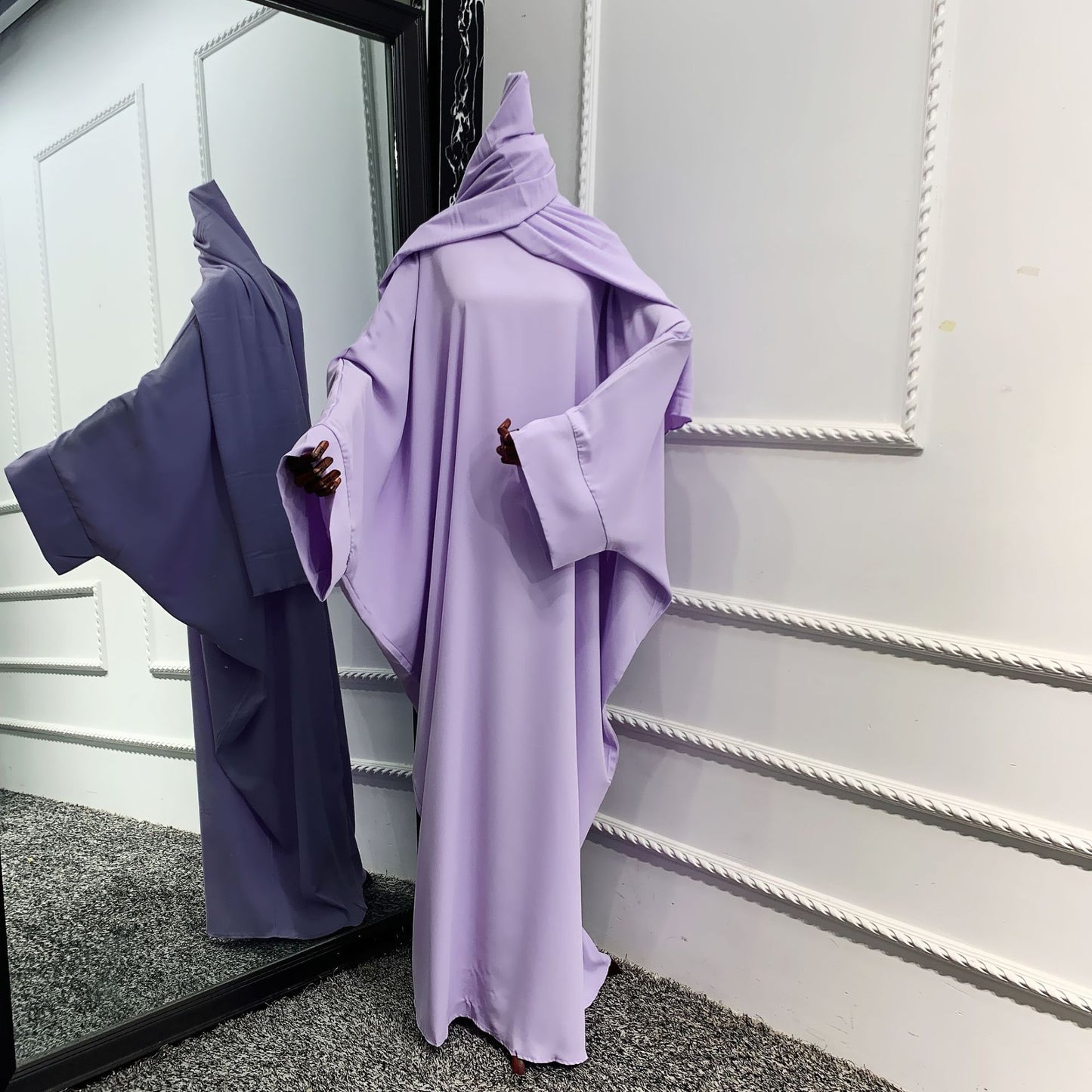 HASASERIES HS0726 Ensemble 2 pièces ROBE Hijab + Abaya