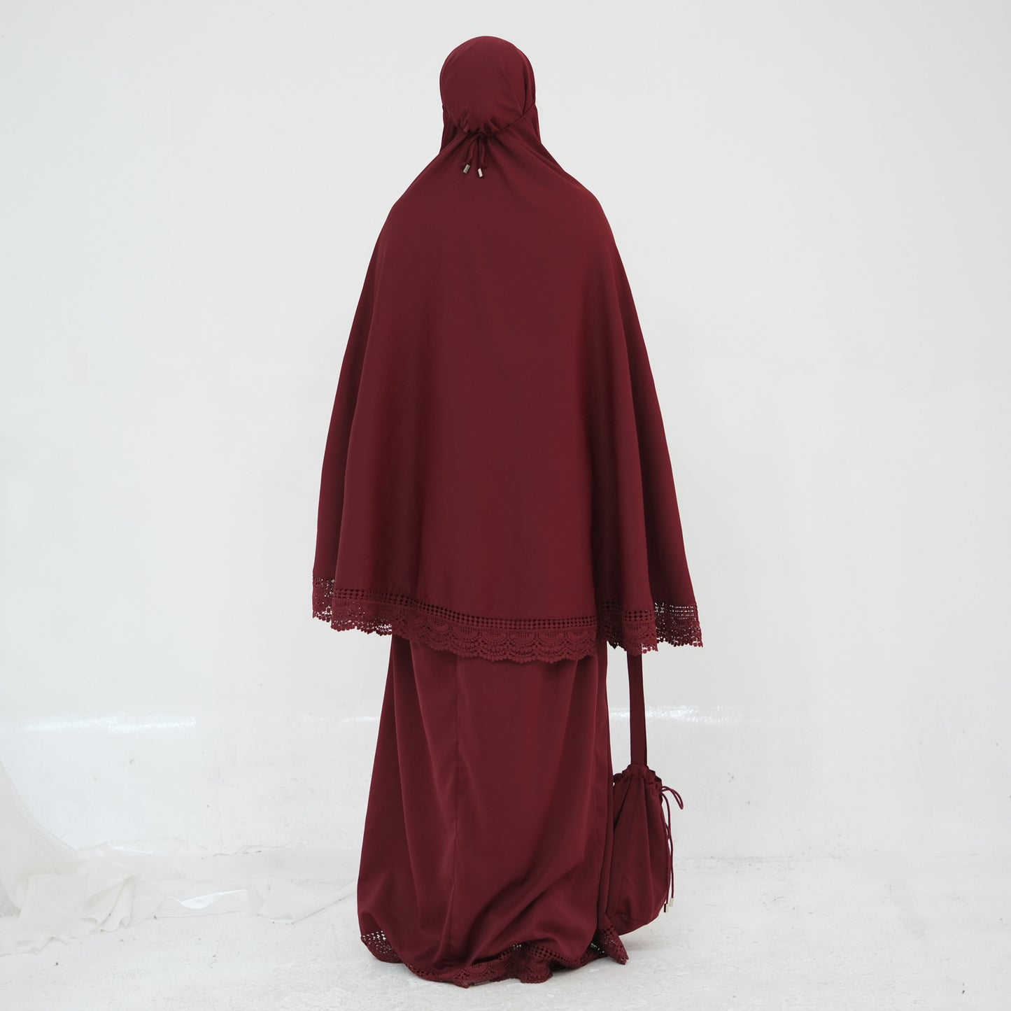 HS6615 Lace Prayer 4-Piece Set (Includes Prayer Mat and Storage Bag)