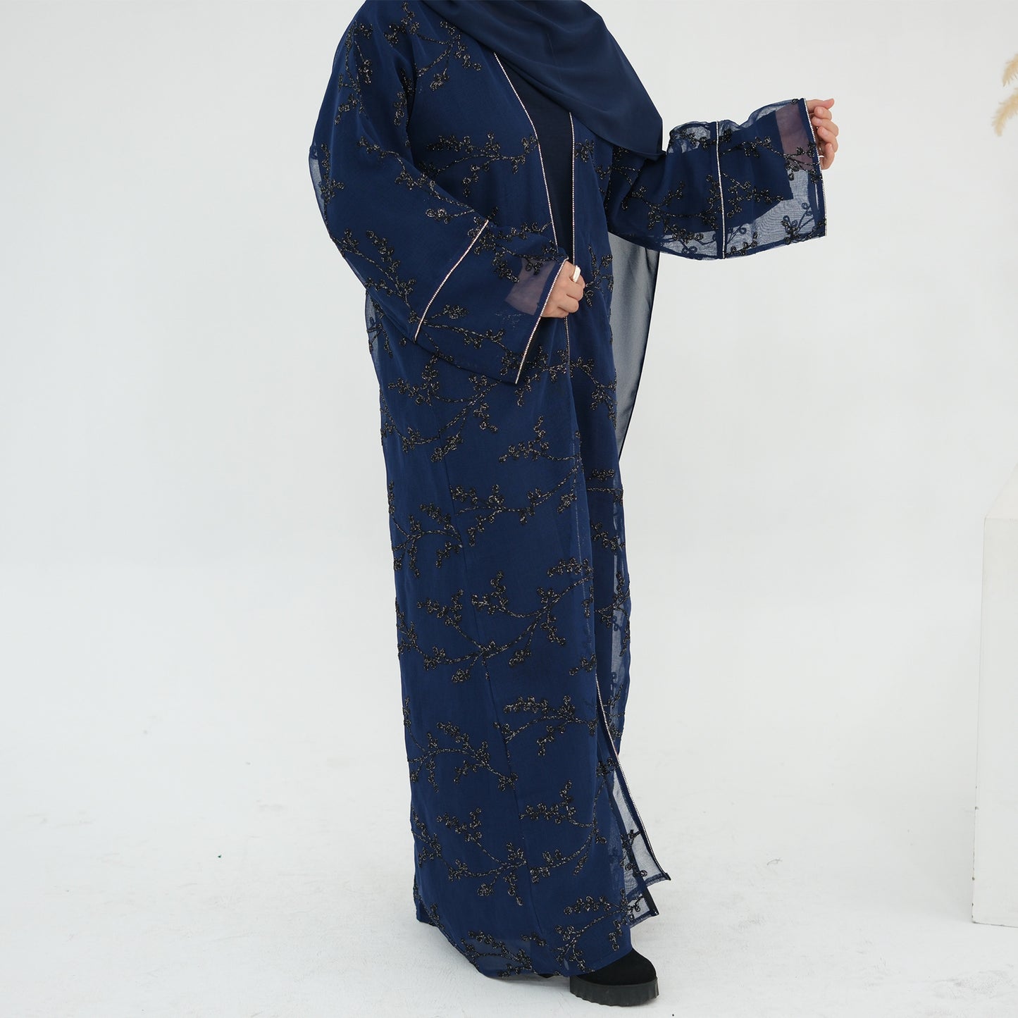 HS6623 Full-body embroidered long cardigan (optional inner layer)