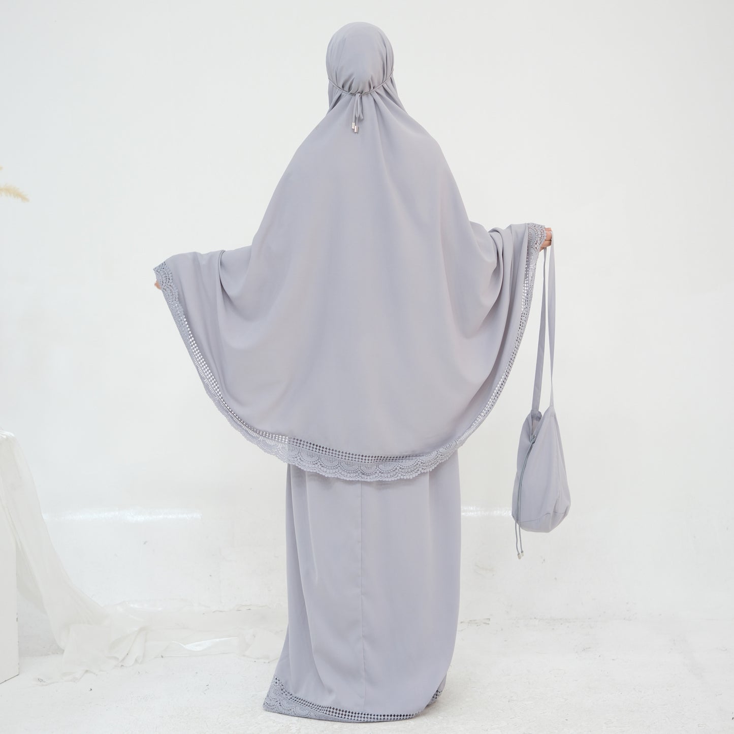 HS6615 Lace Prayer 4-Piece Set (Includes Prayer Mat and Storage Bag)