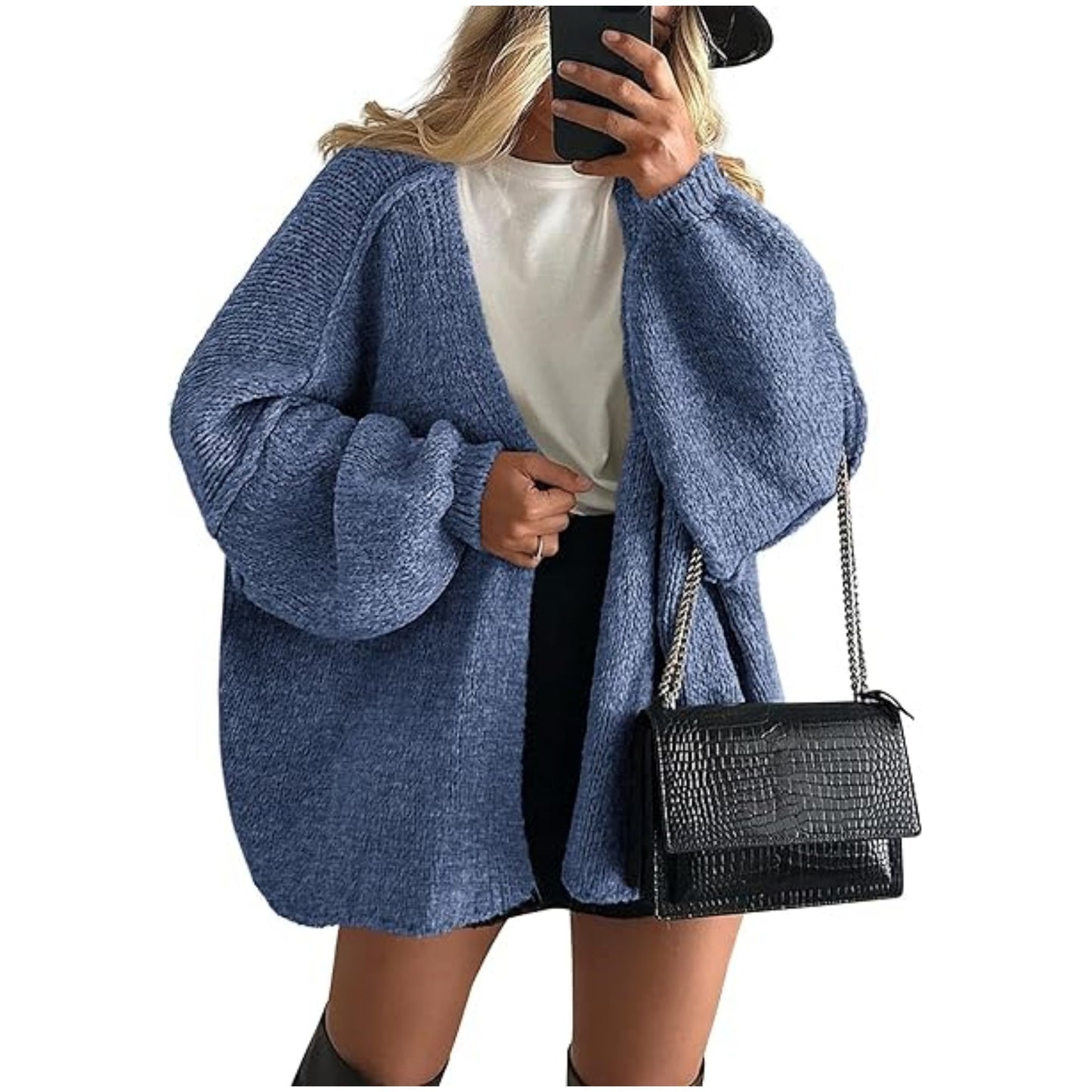 HS6673 Knitted Top Casual Loose-fitting Cardigan