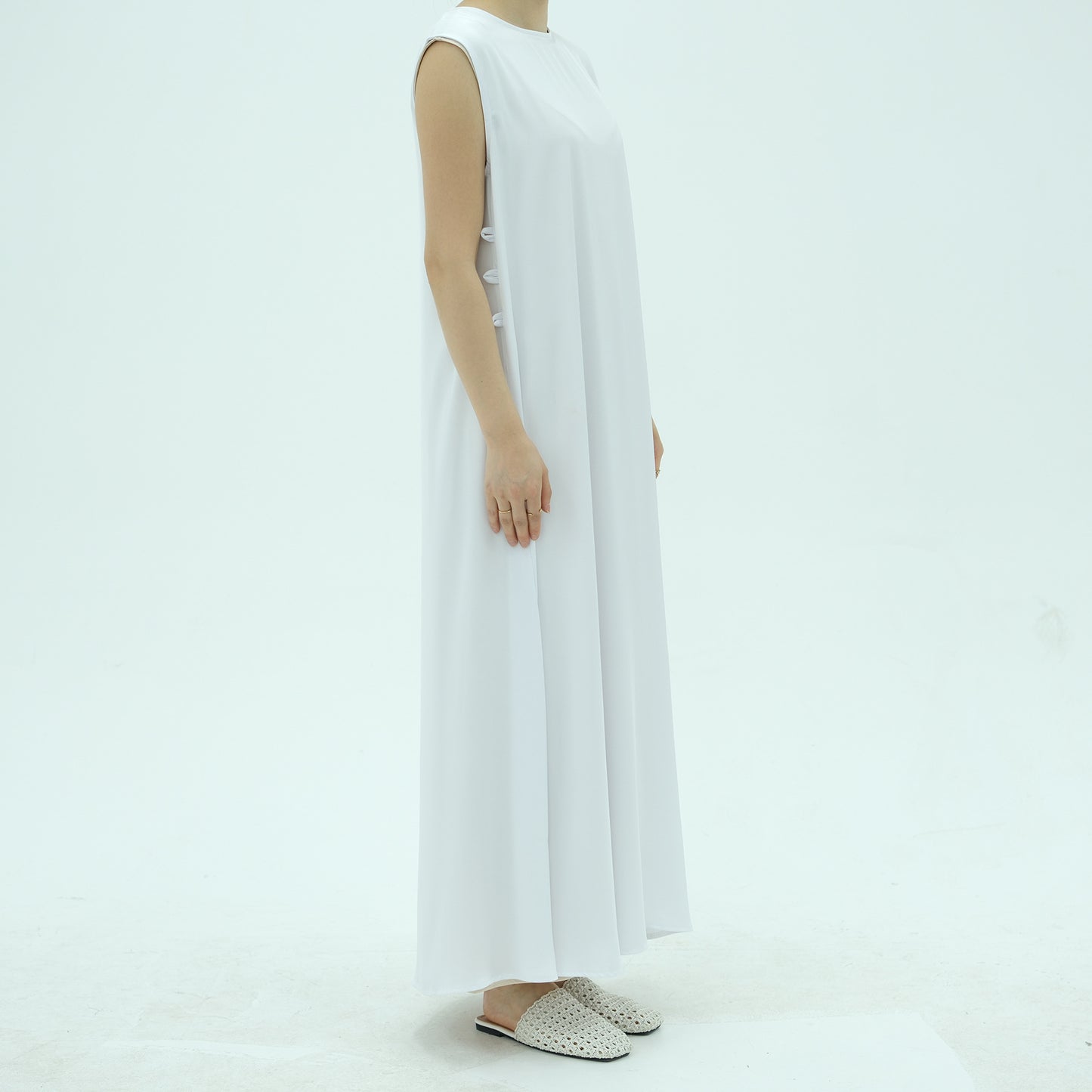 HS6620 Sleeveless Back Tie Dress (One-Piece)